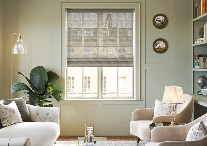 Tucson Voile, Antique Brass - Motorised Roman Blind - Image 3